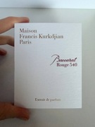 Maison Francis Kurkdjian Baccarat Rouge 540 EXTRAIT De Parfum 2ml próbka