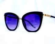 Okulary damskie Guess GF6089 kocie oczy czarne złote sunglasses klasyka