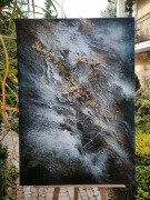 Pejzaż, abstrakcja, olej, 70x100cm, Monika Seroka