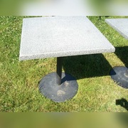 Stół ogrodowy kwadratowy blat płyta  metal stoły