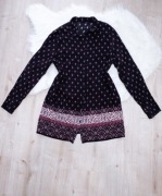 koszula, rozm. M/L, etno, boho, orient, indie, vintage, dłuższa, kwiaty