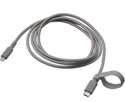 Kabel przewód USB-C Lightning MFi 3A 1,5m 480Mb/s szybki szary LILLHULT