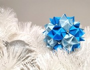 Bombka kula kolczasta kolczatka ozdoba świąteczna choinkowa origami moduł