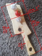 deska do serwowania potraw, sosna, 33x13cm