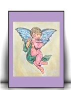 amorek obrazek A4, aniołek obrazek shabby chic, vintage plakat 21x30