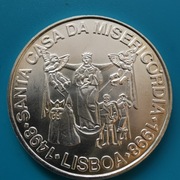 1000 eskudo 1998 Portugalia 500 lat Kościół Miłosierdzia Ag 0,925 waga 28 g