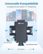 Zaciskowy uchwyt samochodowy na telefon i regulowany uchwyt na kubek 