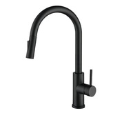 Bateria BK.01.NO kuchenna czarny mat z wyciąganą wylewką Paffoni