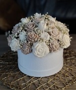 Ręcznie robiony Flowerbox ze świec sojowych! Idealny prezent! Rozmiar L