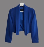 Damski elegancki niebieski żakiet z długim rękawem ECHO 38/M 