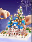 Mini klocki 2000+ sztuk. Różowy domek zamkowy  prezent 