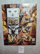 BLOK 312** 4812-4815** 4812-15** Polskie ptaki SOWY, sowa, ptak - 2017 r.