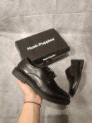 damskie buty verity lace up czarne hush puppies skórzane oksfordy woman eu