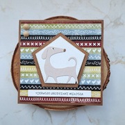 Kartka z pieskiem, ręcznie robiona, roczek, urodziny, ekspresowa wysyłka