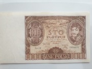 100 zł 1934 rok Seria C.W. Znak Wodny Jadwiga 100zł