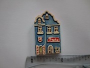 Magnes na lodówkę - 427g. PRAGA Czechy Ceramiczna kamieniczka