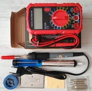 Lutownica miernik uniwersalny multimetr odsysacz zestaw akcesoriów 