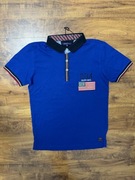 Koszulka Polo bawełniana niebieska tshirt USA Brave Soul rozmiar M