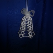 Dzwoneczek szydełkowy ozdoby choinkowe rękodzieło