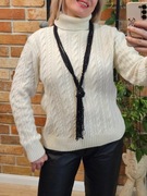 Zara golf sweter swetr wełniany 25% wełna lana woole zimowy ciepły norweski