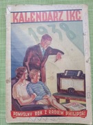 Kalendarz IKC 1938 Ilustrowany Kurier Codzienny Rok z Radiem Philipsa