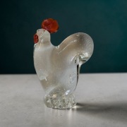 Szklany kogut w stylu Murano