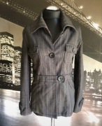 Elegancka gruba marynarka prążek