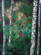 obraz akrylowy las 30x40 cm