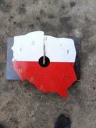 Zegar ścienny wykonany na płycie wiórowej 