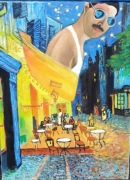 Obraz olejny Van Gogh kontra Freddie Mercury 