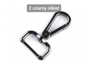 Karabińczyk metalowy obrotowy 25mm 2 szt