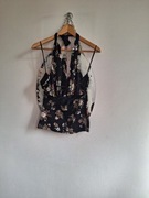 Piękna bluzka w kwiaty dekolt halter Mango rozm. M