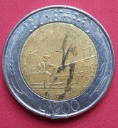 Moneta Włochy 500 lirów 