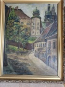  Irena Wachtel-Gintelowa (1902–1969) – Wawel od ul. Kanoniczej, 1954, olej