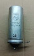 Kondensator elektrolityczny 2x50uF 350/385V Philips