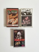 Stare kasety magnetofonowe De Press, The Clash, Slayer vintage lata 80-90