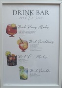 Drink Bar Menu Wesele