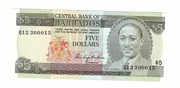 BARBADOS 5 DOLLARS 1975 P32 - PIERWSZE WYDANIE