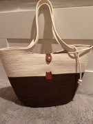 Kosz miejski / Torebka ze sznurka plecionego / Rękodzieło