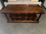 Stara Ława drewniana Barek na kółkach 360’