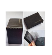 małe kieszonkowe skórzane etui na dokumenty i karty okładka