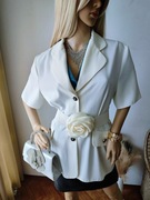 Kremowy żakiet marynarka vintage hamells elegancki 