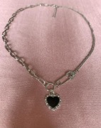 Nowy regulowany naszyjnik z serduszkiem 47+5cm