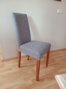 Krzesło do jadalni salonu szare popielate 