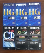 Kasety VHS MARKOWE, różnej długości, treść nieznana