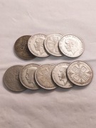 Floren/2 szylingi Ag 500 - zestaw 9 sztuk