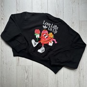 Damska czarna bluza adidas Originals NELSON CREW JC8335 Love Lifts Us Up S