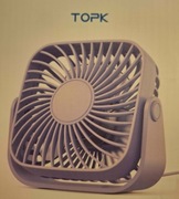 PORĘCZNY WIATRAK NA CAMPING/BIURKO TOPK K50 USB CZARNY