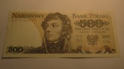 Pieniądz papierowy. Banknot 500 zł 1982 r. Seria GG.