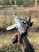 ZESTAW STALOWA Replika karabinu AK-12 AK-15 ASG LCT LCK -15 + LUNETA ACOG